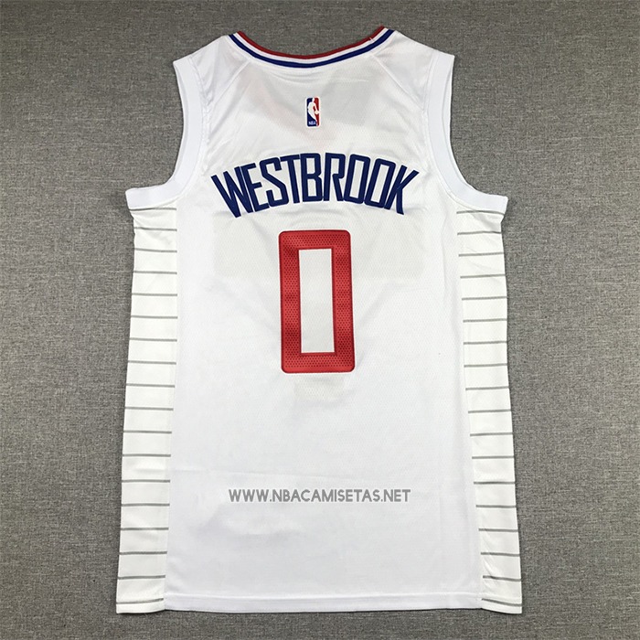 Camiseta Los Angeles Clippers Russell Westbrook NO 0 Association 2022-23 Blanco